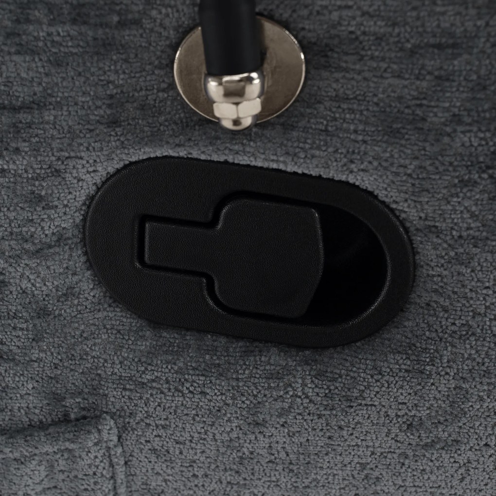 Scaun pivotant de lux, cu balansare, gri, DELMOR
