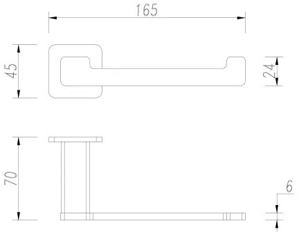 Suport de hârtie igienică OMNIRES NL80510BL NELSON negru mat