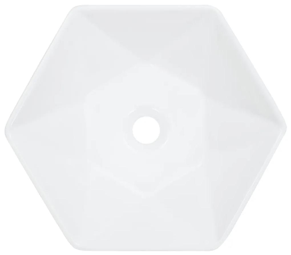 Chiuveta de baie, alb, 41 x 36,5 x 12 cm, ceramica Alb