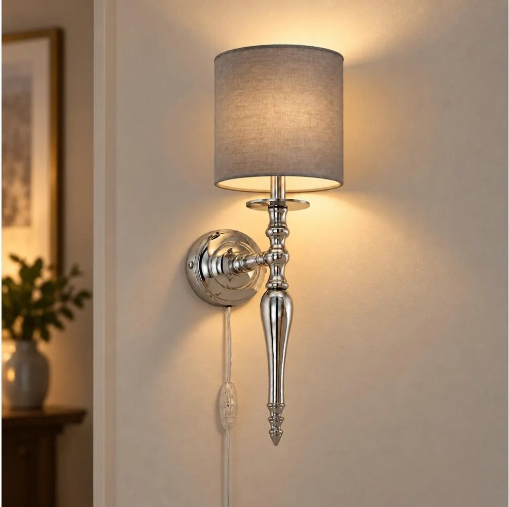 BRILAGI - Lampa de perete NUBILA 1xE27/60W/230V crom lucios/antracit