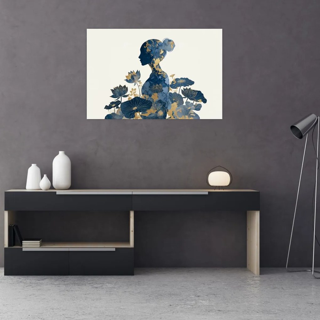 Tablou - Profil de femeie din marmură (90x60 cm)