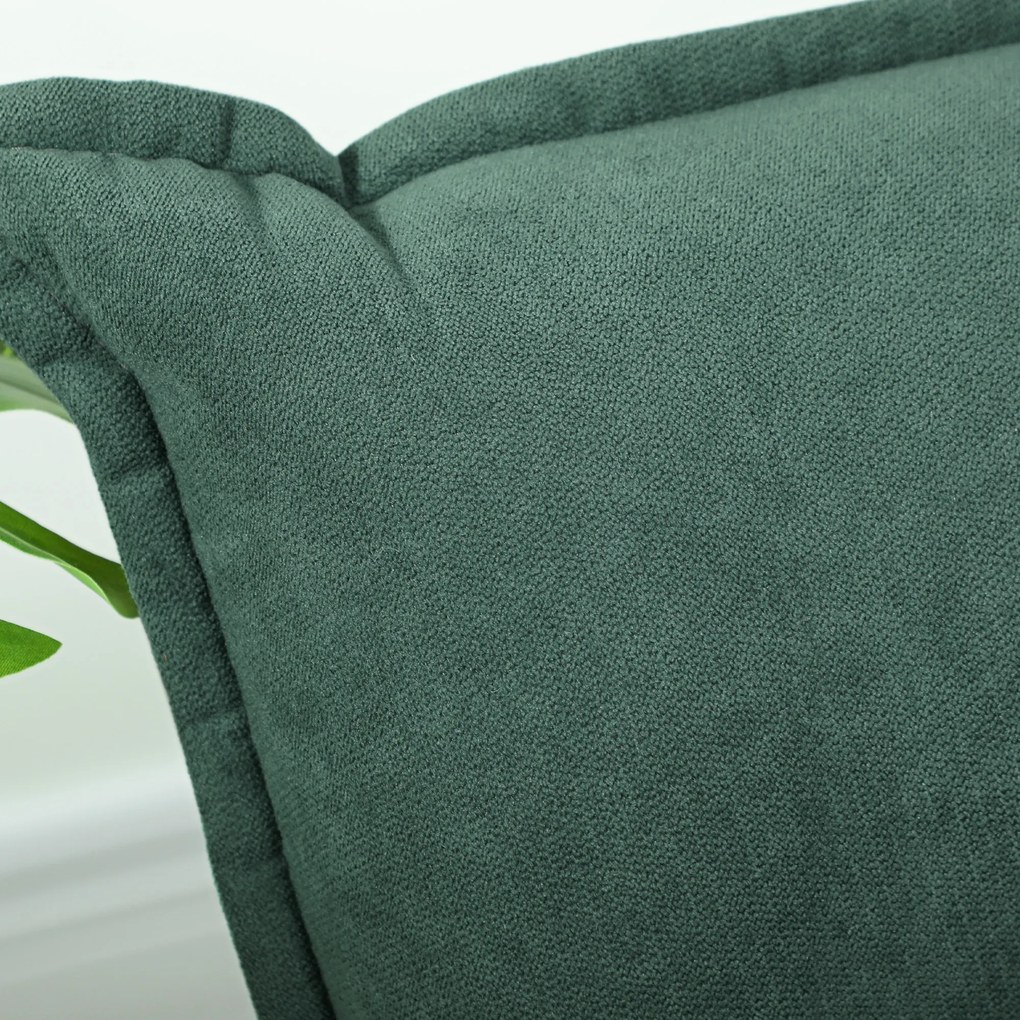 HOMCOM Fotoliu de podea cu spătar reglabil în 5 trepte, rotativ, fotoliu modern tapițat, Verde | Aosom Romania