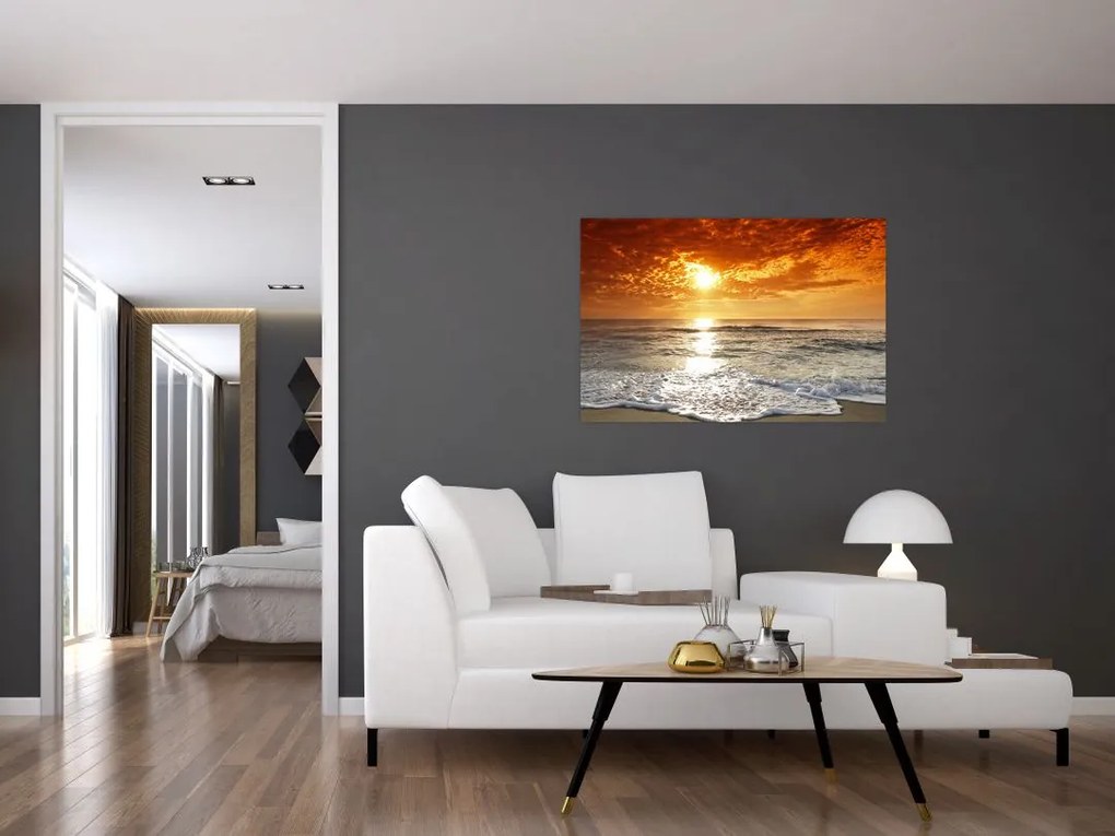 Tablou cu apus de soare din Corsica (90x60 cm)