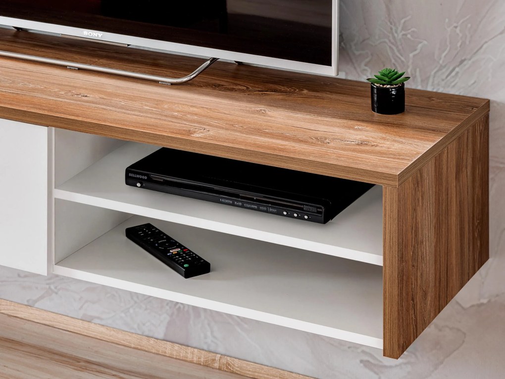 Mobilier living Dalton RSW DL (stejar sterling + alb mat). 1097681