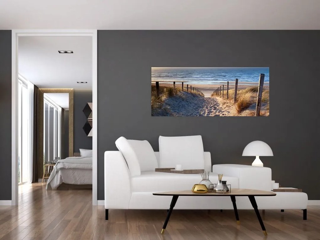 Tablou - Drum spre plaja din Marea Nordului, Țările de Jos (120x50 cm)