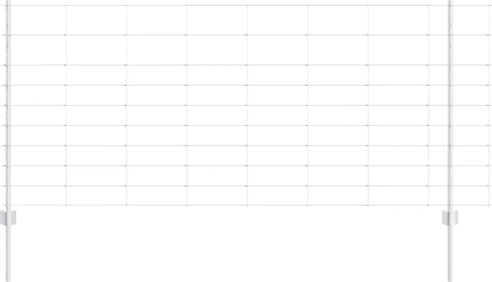 vidaXL Gard cu Stâlp Argintiu 1 x 50 m Oțel