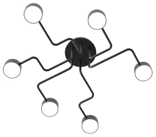 Lustră pe tijă KURAGE 6xGX53/12W/230V negru