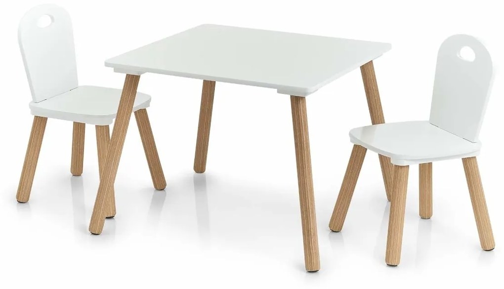 Set mobilier pentru copii Scandi, 2 scaune + masă, mobilier pentru copii Zeller