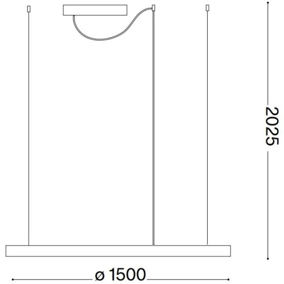 Ideal Lux - Lustră LED pe cablu ORACLE SLIM LED/83W/230V 2700K Ø 150 cm albă
