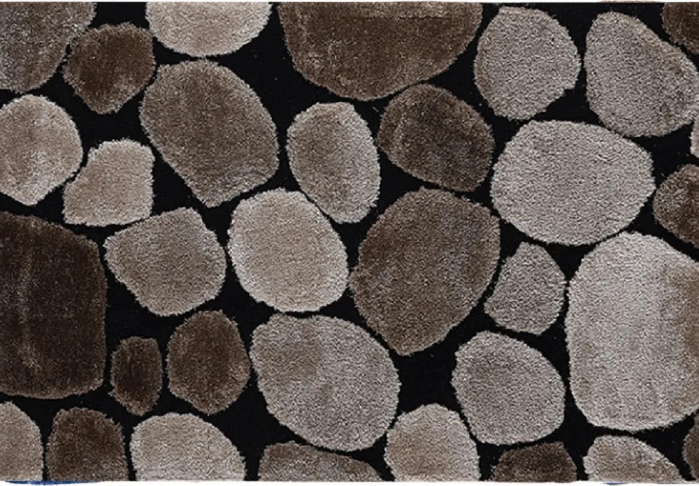 Covor 120x180 cm, maro/bej/negru, PEBBLE TYP 2