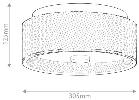 Plafonieră Hinkley HK-ELLE-F-S-BK 2xE27/60W/230V d. 30,5 cm negru