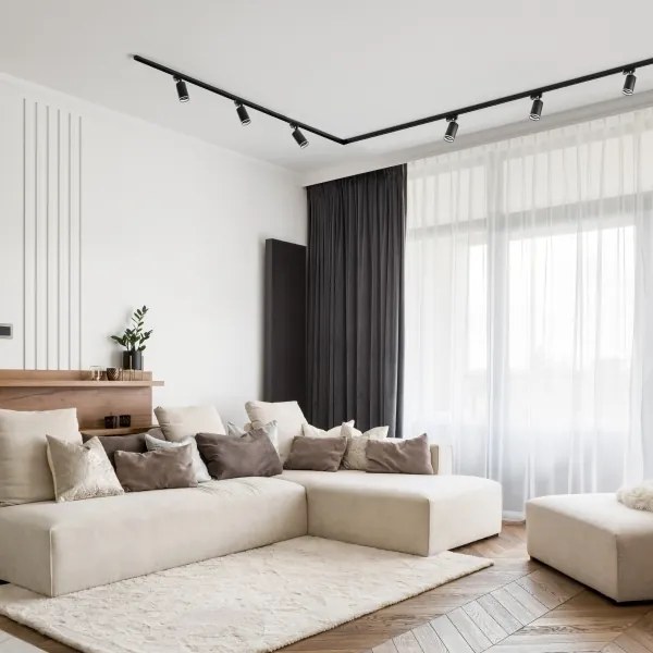 Spot pentru sistem de șină PARIS 6xGU10/10W/230V +2x1 m sistem de șină