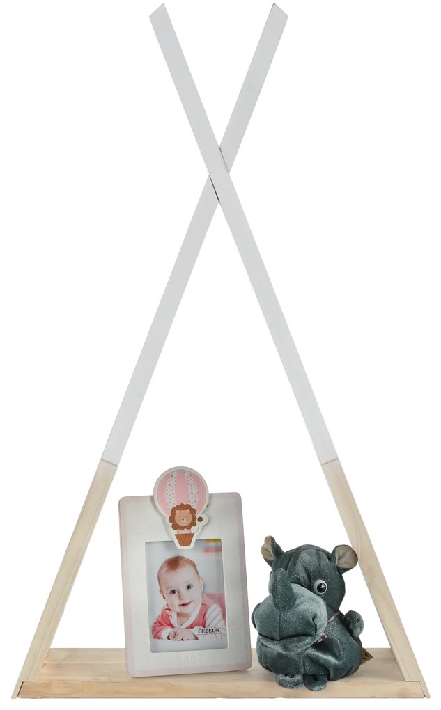 Raft pentru copii Cinderella (alb + natural). 1028668