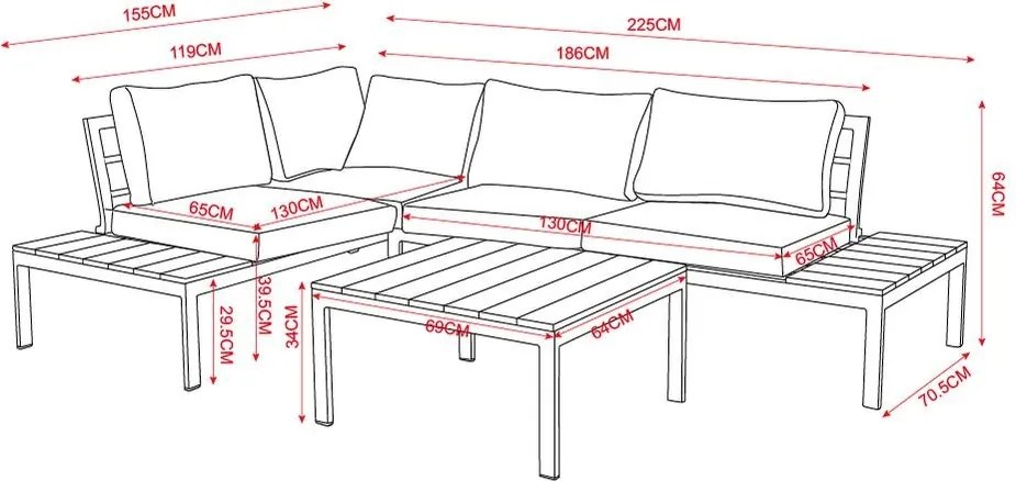 Set mobilier de grădină LIVORNO