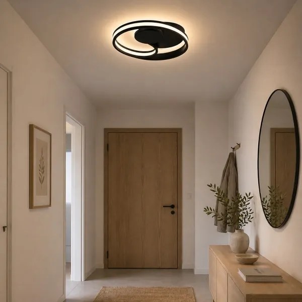 Brilliant - Plafonieră LED REVOLA, 33W, 230V, Ø 40 cm, neagră