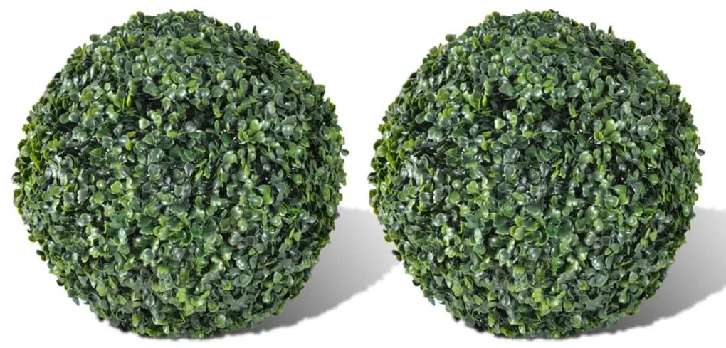 Arbuști ornamentali artificiali bilă pe tulpină,  2 buc., 27 cm