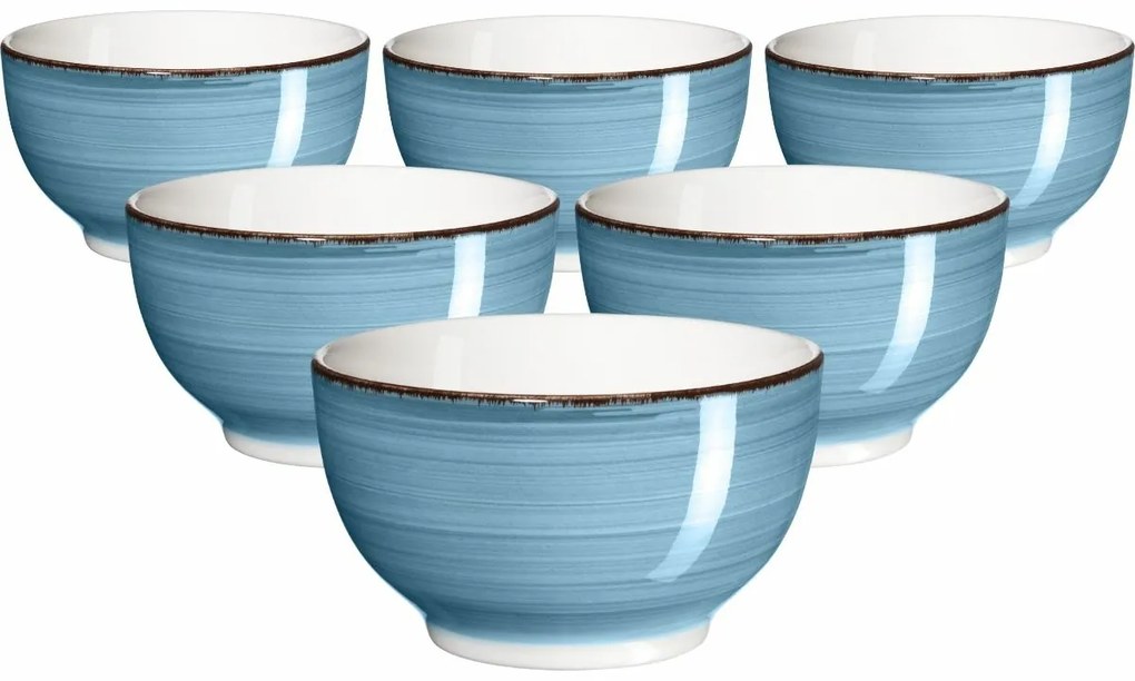 Mäser Set de 6 boluri Bel Tempo 14 cm, albastru