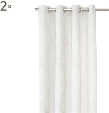 Set de 2 draperii Clothilde albe, 140x220 cm
