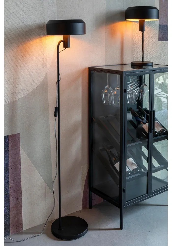 Lampadar negru cu abajur din metal (înălțime 135 cm) Landon – White Label