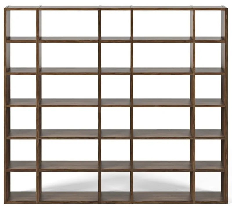 Bibliotecă TemaHome Pombal, lățime 255 cm, maro închis