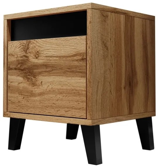 SET 2x noptieră NORD 45x40 cm stejar wotan/antracit