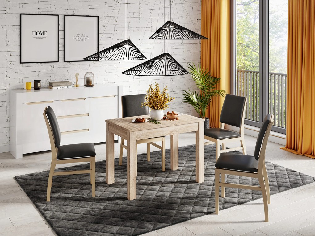 Masă sufragerie Oltun 2 (stejar sonoma) (pentru 4 până la 6 persoane). 1068261