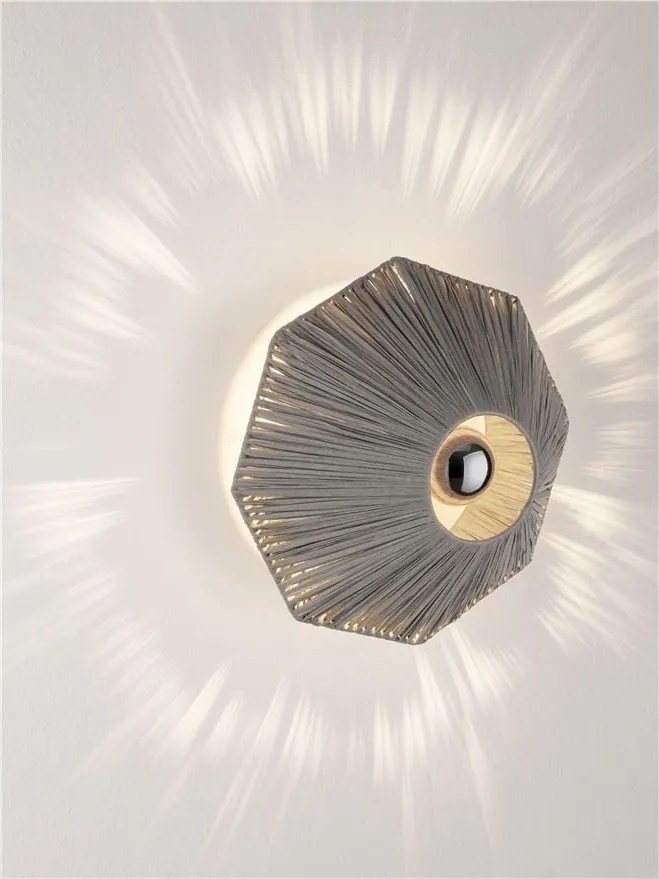 Aplica de perete cu design texturat ELVIO gri 30cm