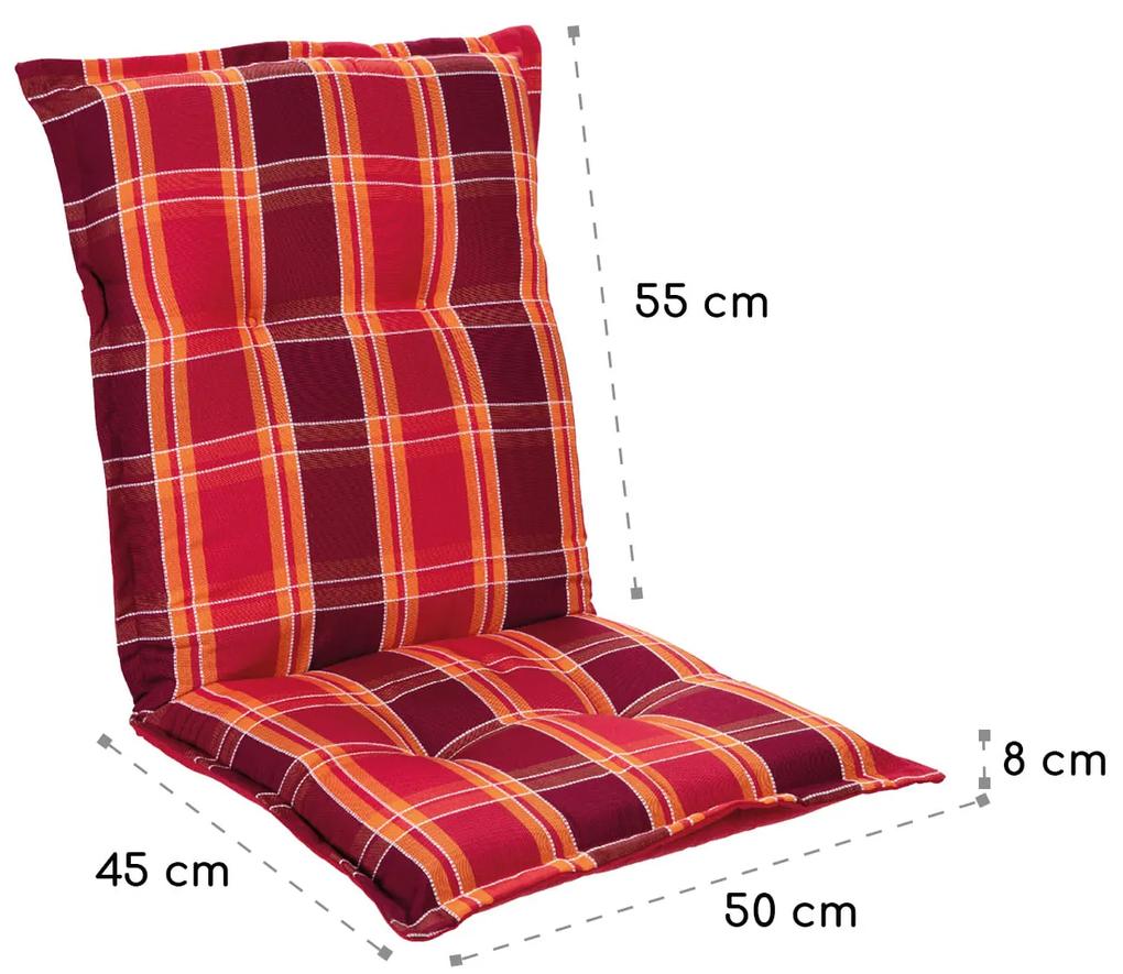 Prato, pernă tapițată, pernă pentru scaun, spătar mic, scaun de gradină, poliester, 50x100x8cm, 4 x pernă bancă