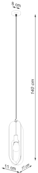Lustră pe cablu Sollux SL.1360 NICUS 1xE27/15W/230V alb