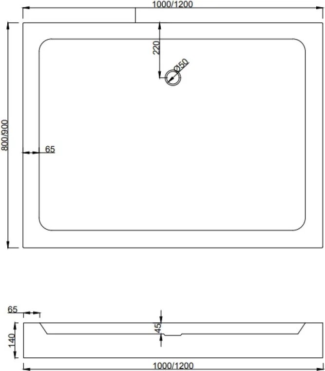 Mexen Apia cabina de duș glisantă 100 x 80 cm, dungi albe, crom + cadă de duș Rio - 840-100-080-01-20-4510