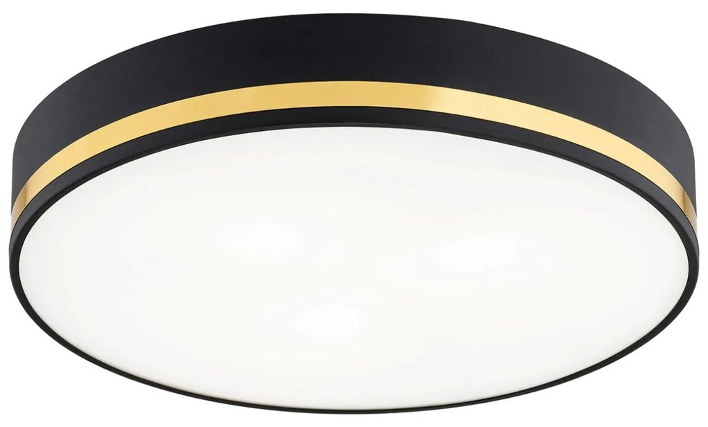 Plafoniera design modern AMORE negru, diametru 35cm