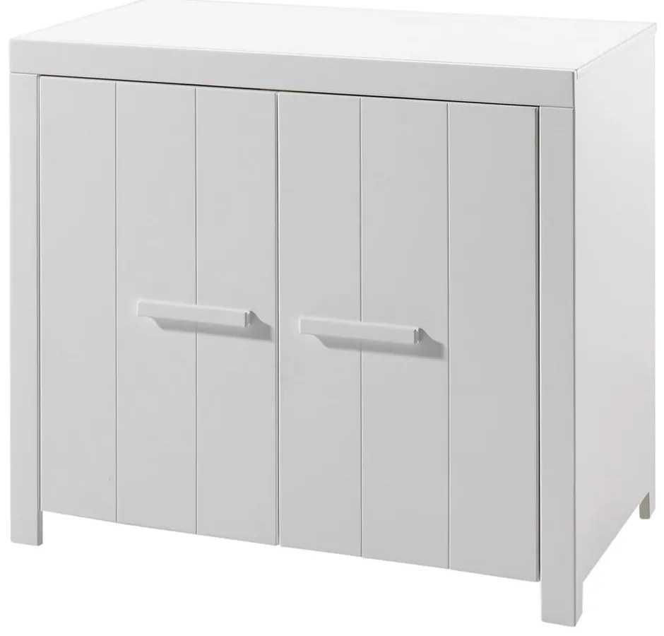 Dulap pentru copii alb din lemn masiv de pin 100x87 cm ERIK – Vipack