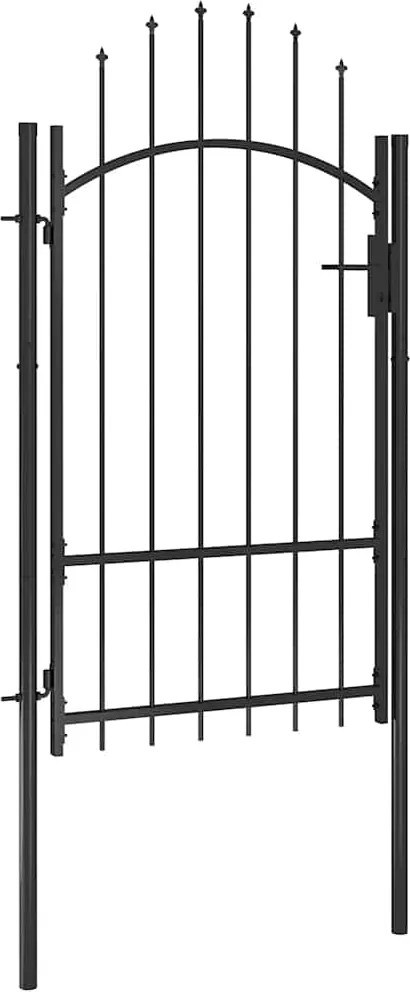 vidaXL Poarta de gradina Woerden oțel 1x1,7 m negru
