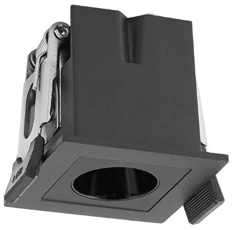 Corp incastrabil cu 1 spot LED BLAU negru