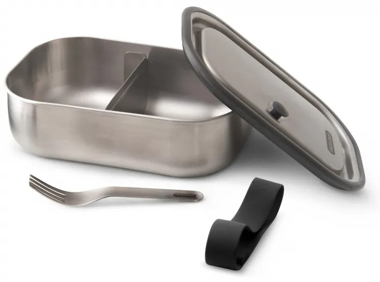 Cutie pentru alimente Black+Blum BAM-SS-L018, 1 L, Dreptunghiulara, Sigura pentru cuptor,Fara BPA, Otel inoxidabil, Gri