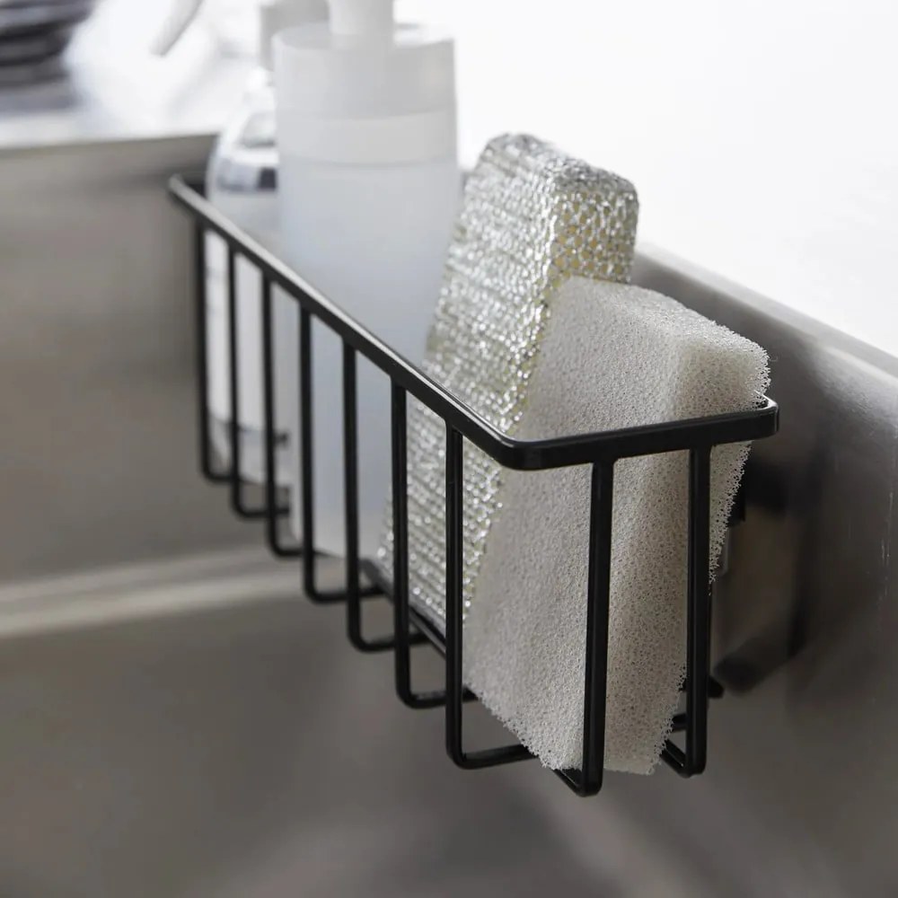 Suport pentru accesorii de spălat negru autoadeziv din metal Film Hook – YAMAZAKI