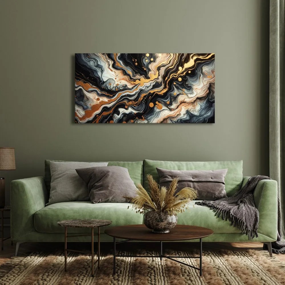 Tablou abstracție aurie