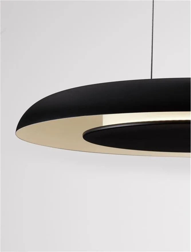 Lustra LED suspendata design modern EPOSI negru D-60cm