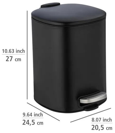 WENKO 24781100 - Coș ALASSIO, 20,5 x 27 cm, negru