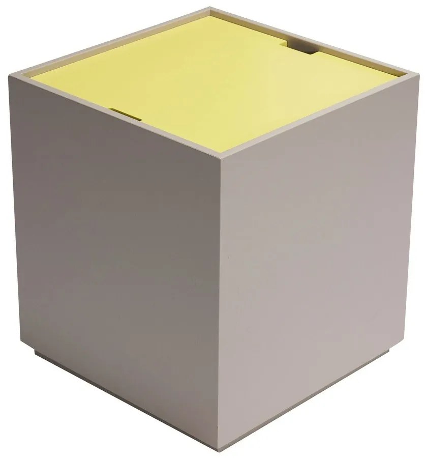 Cufăr galben/gri din lemn masiv de frasin 40x45 cm Vault – Hübsch