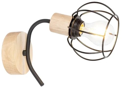 Spot-Light 8224174 - Aplică de perete VIVIANE 1xE27/60W/230V stejar