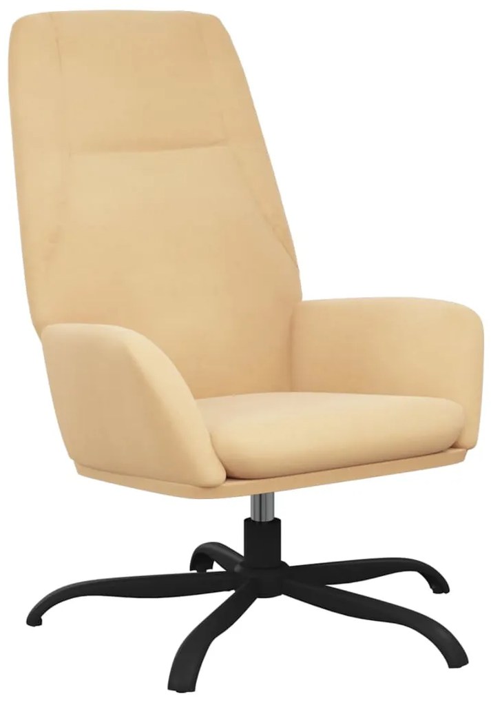 341382 vidaXL Scaun de relaxare, crem, piele întoarsă ecologică