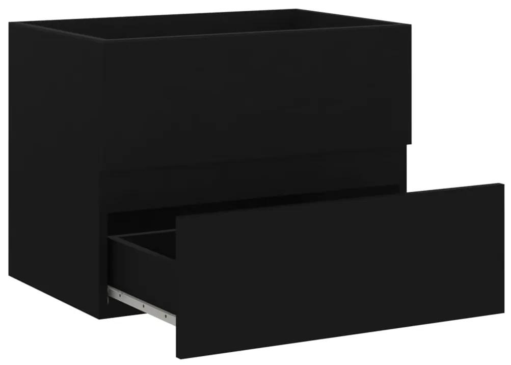 Masca de chiuveta, negru, 60 x 38,5 x 45 cm, PAL Negru, Dulap pentru chiuveta, 1