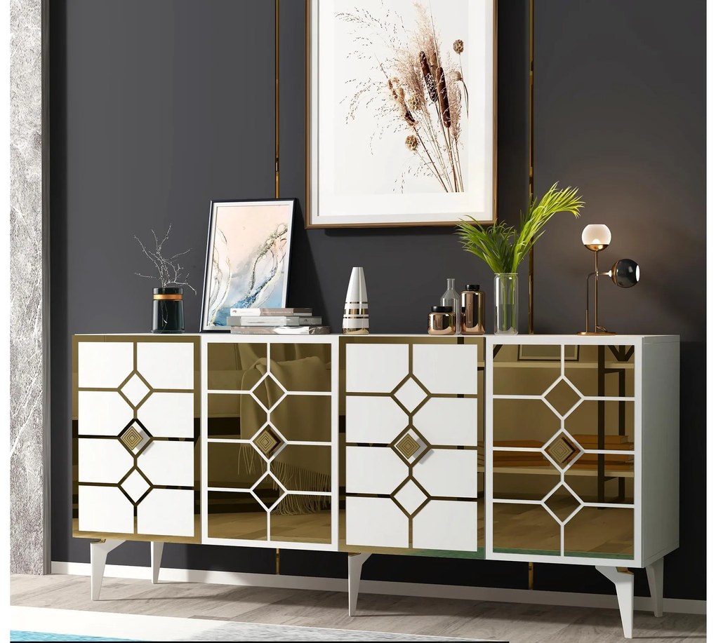 Dulap Kavesi 1 (alb + auriu) . 1093517