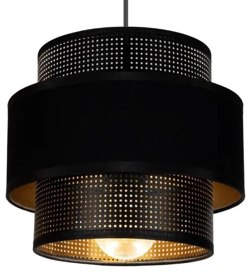 Lustră pe cablu NESS 2xE27/60W/230V neagră