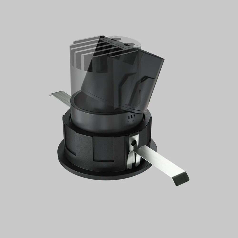 Spot LED incastrabil design tehnic Wise negru