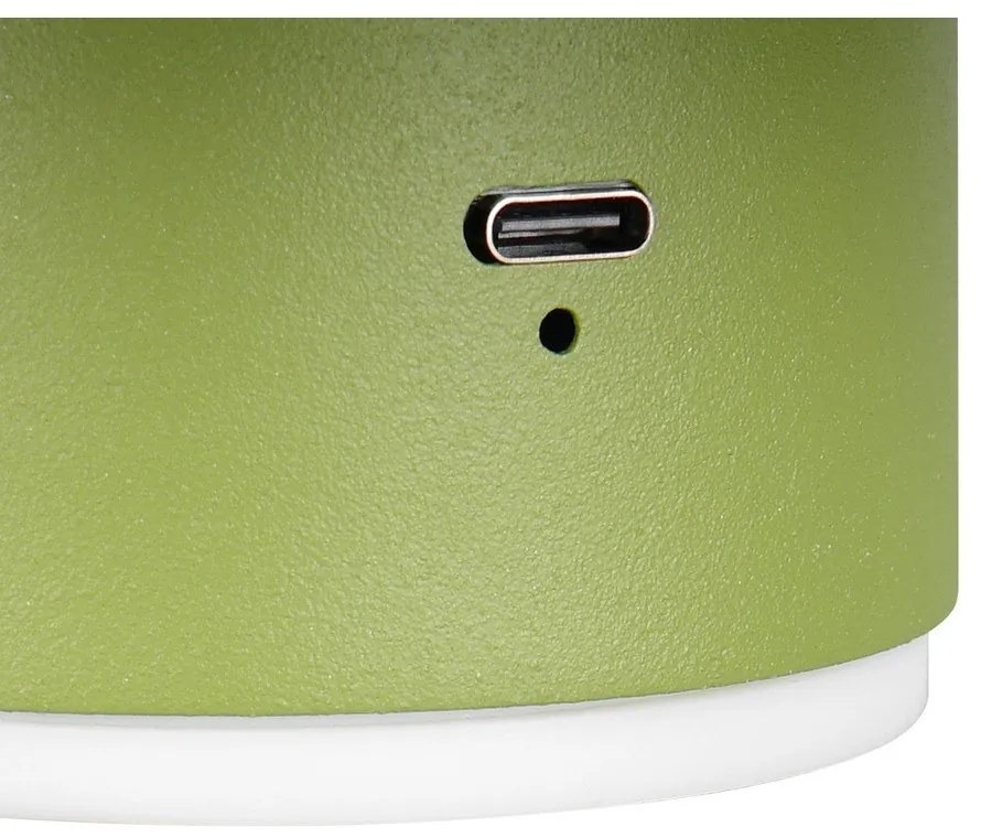 Aplică de perete verde LED cu USB Davey – Trio