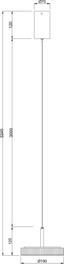 Ondaluce - Lustră LED suspendată pe cablu NINA LED/20W/230V Ø 19 cm, auriu