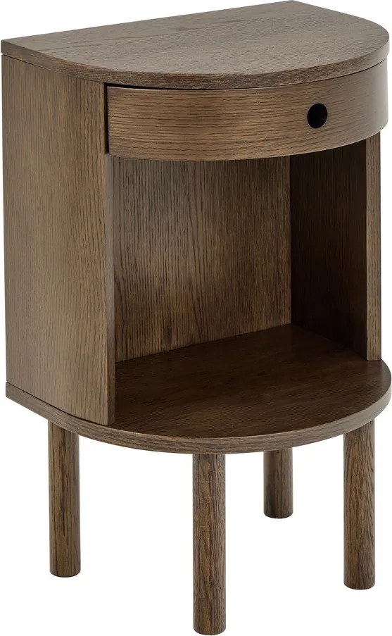 Noptieră în culoare naturală închisă cu aspect de lemn de stejar Paron – Actona