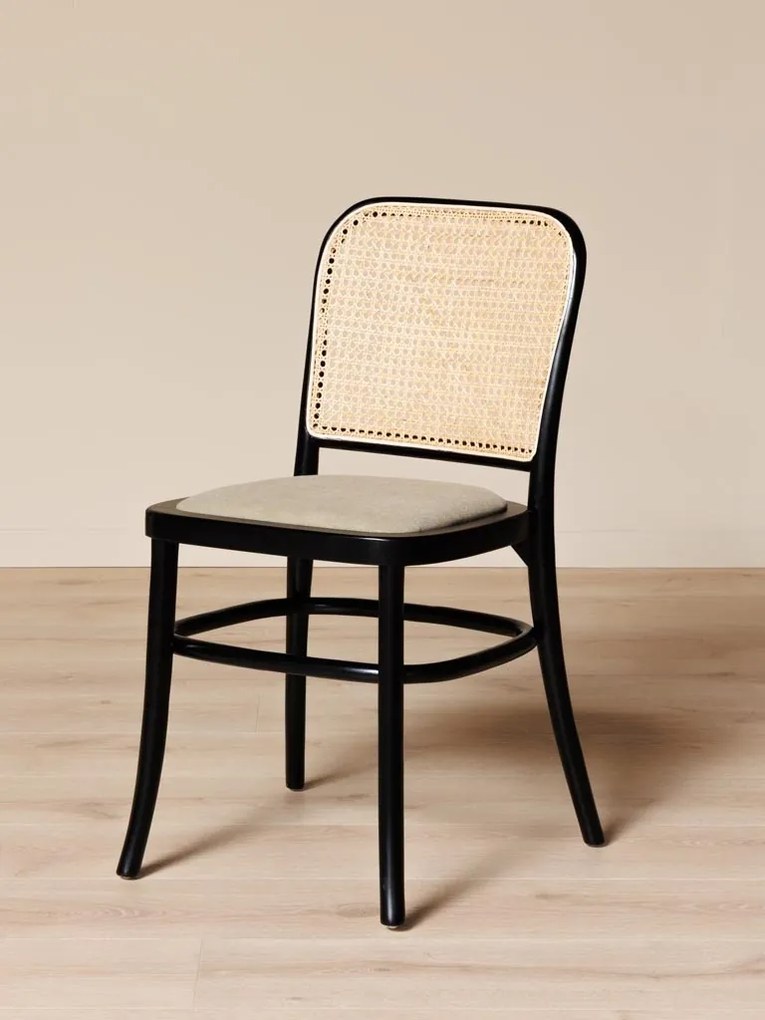 Scaun dining, din bumbac si rattan, Cleopatra